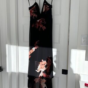White House Black Market Black Slip Midi Dress